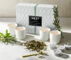 White Tea & Rosemary Alfresco Tealight Set -Fragrances Sales NESTNY ALF WTR CAN TEA SET 3