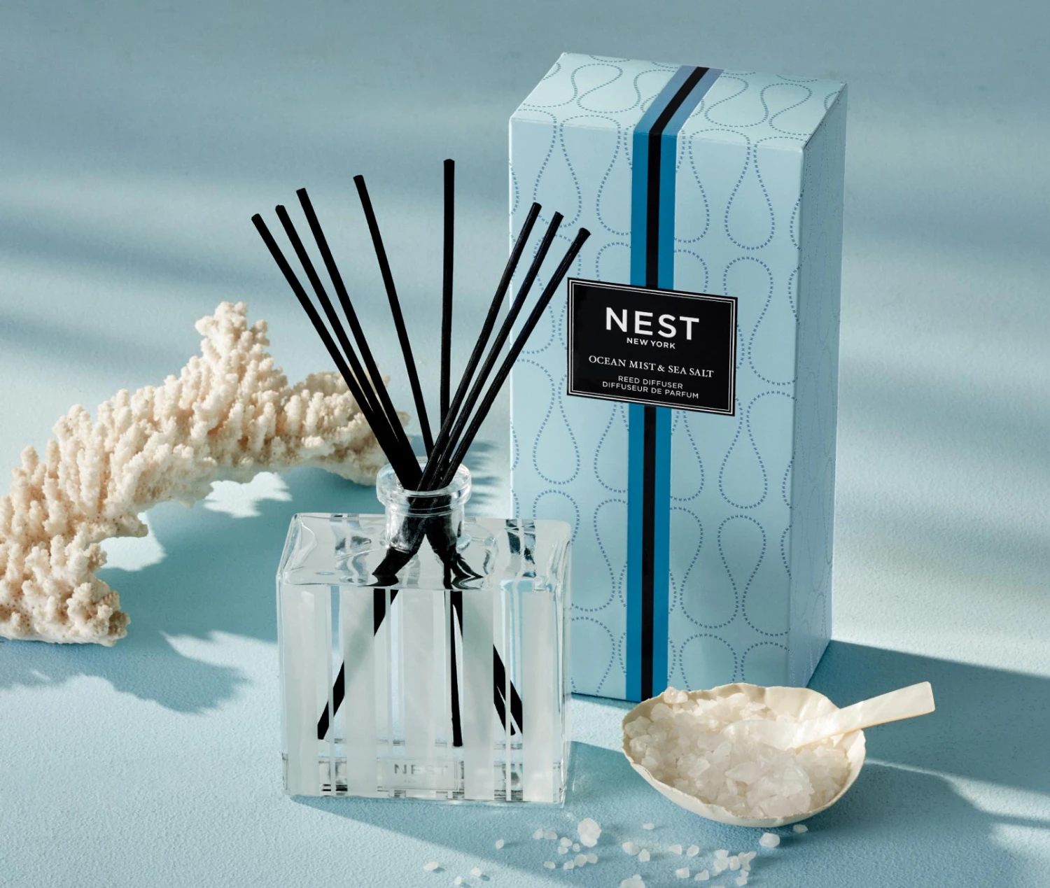 Ocean Mist & Sea Salt Reed Diffuser Ocean Mist & Sea Salt Reed Diffuser -Fragrances Sales NESTNY CORE OS DIF REED 3