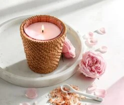 Rattan Himalayan Salt & Rosewater Classic Candle -Fragrances Sales NESTNY RATTAN WELL HSR CAN CL 3