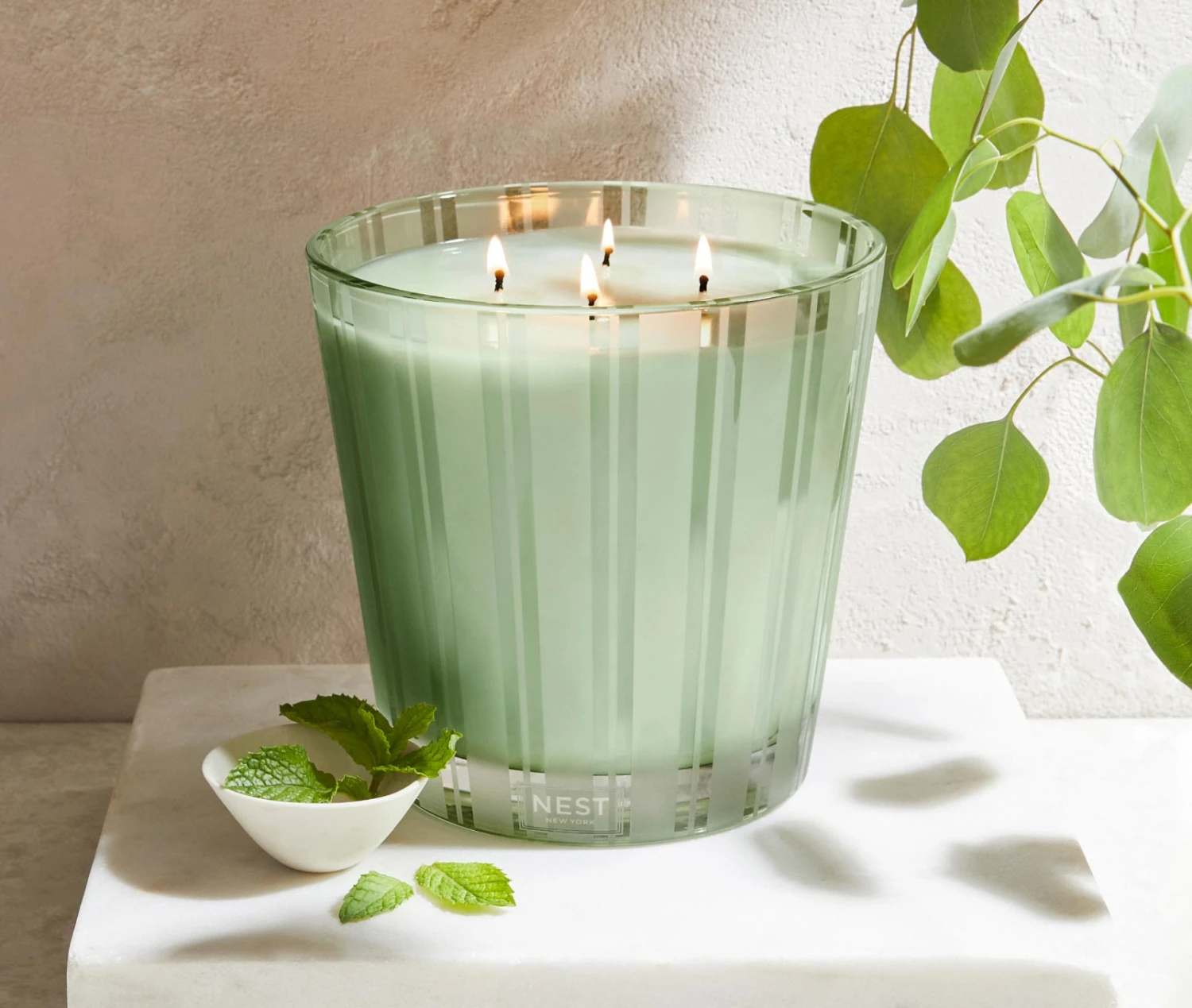 Wild Mint & Eucalyptus Luxury Candle Wild Mint & Eucalyptus Luxury Candle -Fragrances Sales NESTNY WELL ECS CAN LX 2