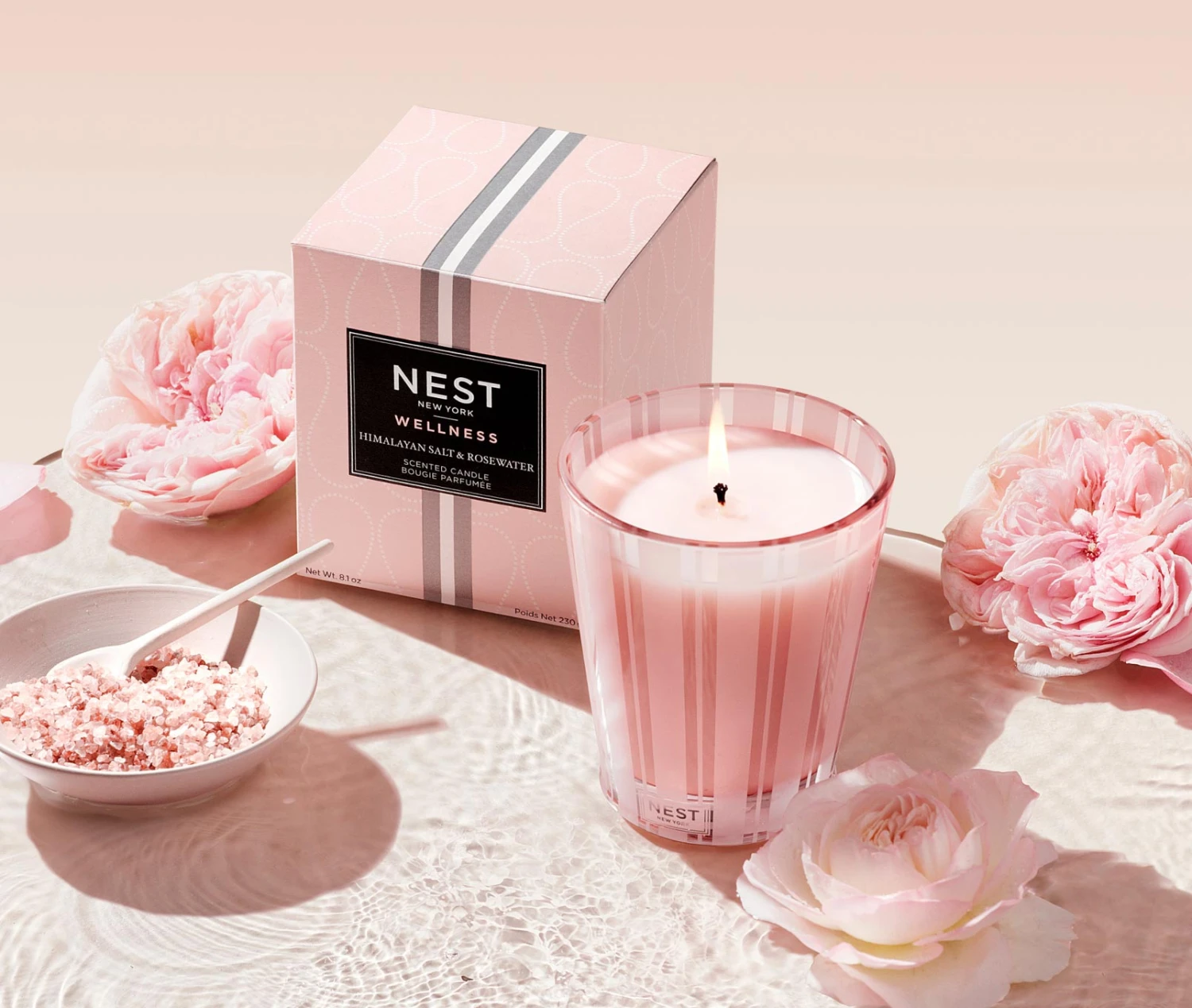 Himalayan Salt & Rosewater Classic Candle Himalayan Salt & Rosewater Classic Candle -Fragrances Sales NESTNY WELL HSR CAN CL 3
