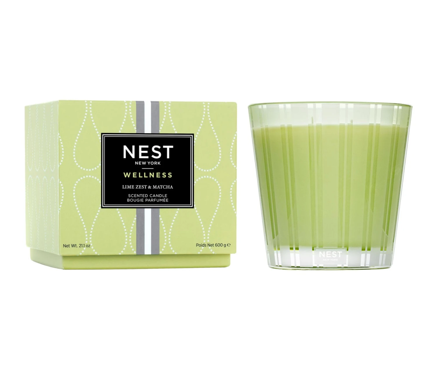 Lime Zest & Matcha 3-Wick Candle Lime Zest & Matcha 3-Wick Candle -Fragrances Sales NESTNY WELL LZM CAN 3W 1 white background
